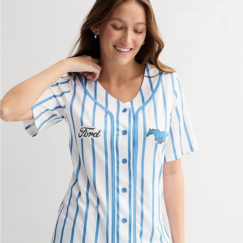 Ford Button-Up Shirt with Embroidery